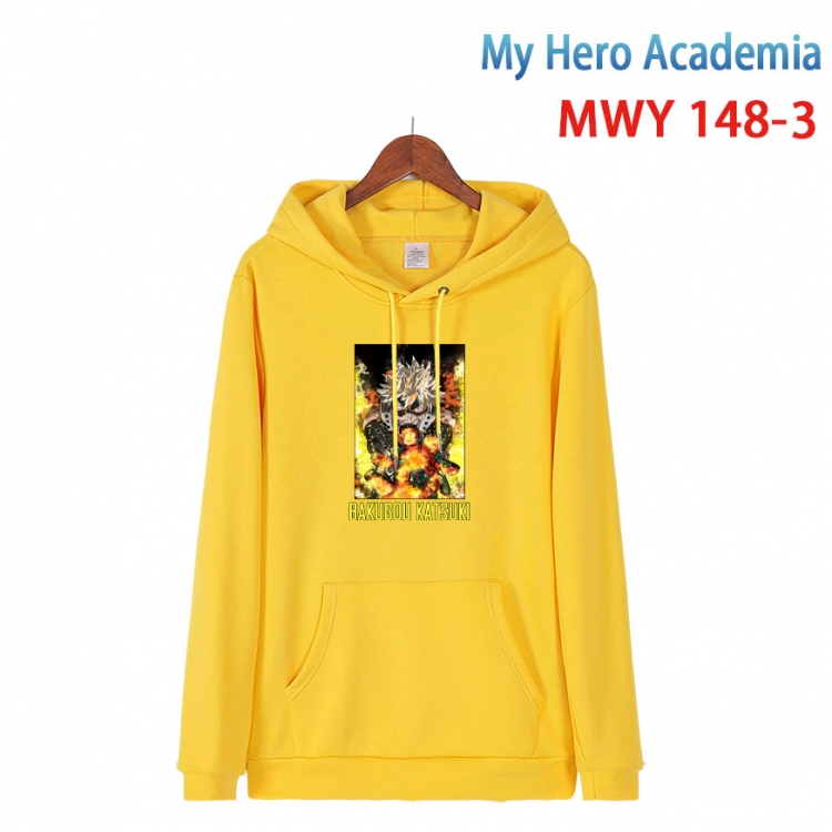 My Hero Academia Cartoon hooded patch pocket cotton sweatshirt from S to 4XL  MWY-148-3