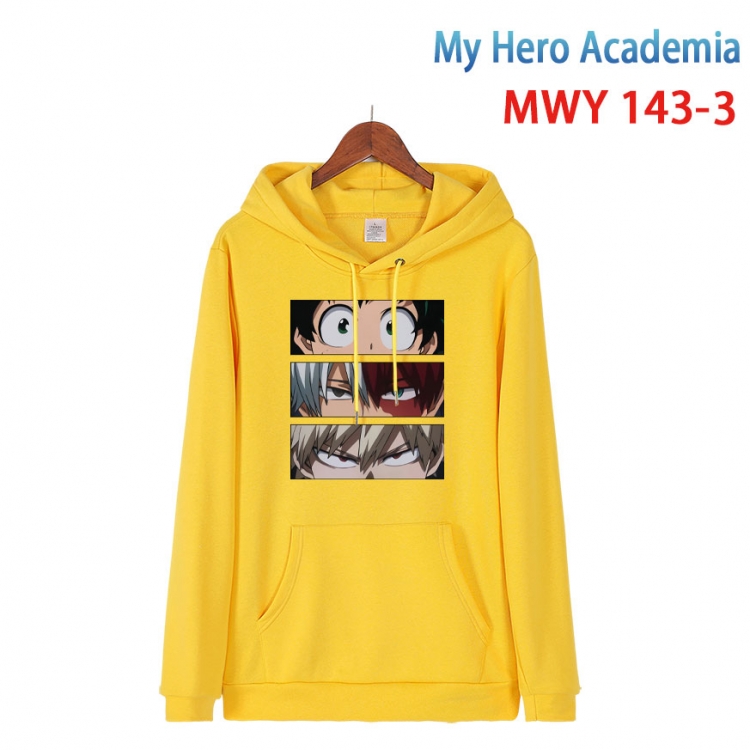 My Hero Academia Cartoon hooded patch pocket cotton sweatshirt from S to 4XL MWY-143-3