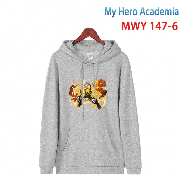 My Hero Academia Cartoon hooded patch pocket cotton sweatshirt from S to 4XL  MWY-147-6