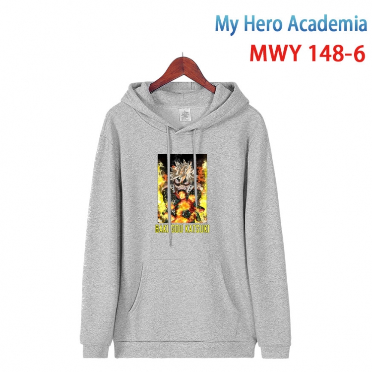 My Hero Academia Cartoon hooded patch pocket cotton sweatshirt from S to 4XL MWY-148-6