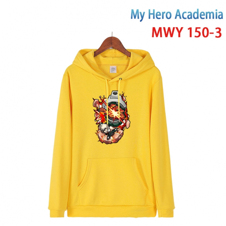 My Hero Academia Cartoon hooded patch pocket cotton sweatshirt from S to 4XL MWY-150-3