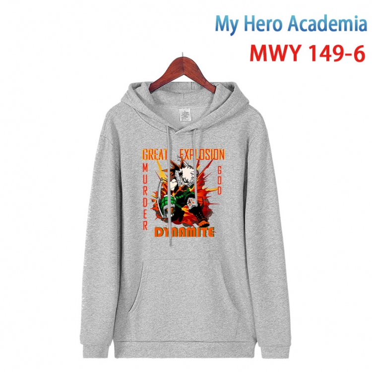 My Hero Academia Cartoon hooded patch pocket cotton sweatshirt from S to 4XL MWY-149-6