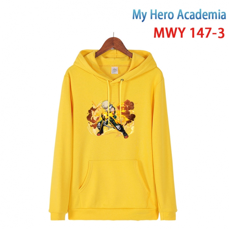 My Hero Academia Cartoon hooded patch pocket cotton sweatshirt from S to 4XL MWY-147-3