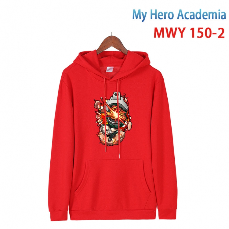 My Hero Academia Cartoon hooded patch pocket cotton sweatshirt from S to 4XL  MWY-150-2
