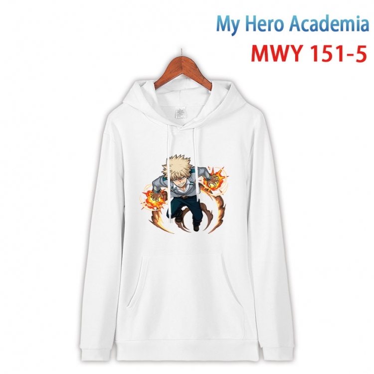 My Hero Academia Cartoon hooded patch pocket cotton sweatshirt from S to 4XL  MWY-151-5