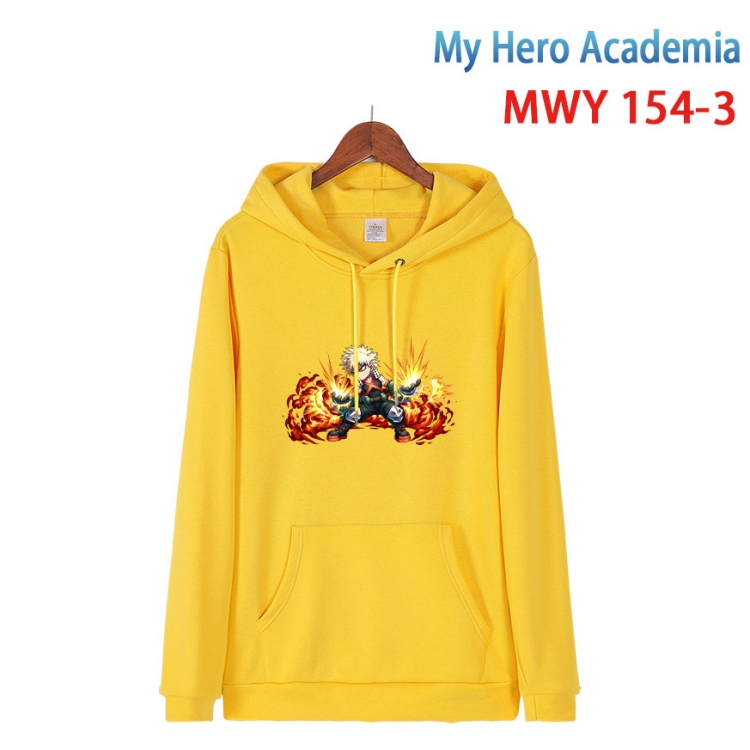 My Hero Academia Cartoon hooded patch pocket cotton sweatshirt from S to 4XL  MWY-154-3
