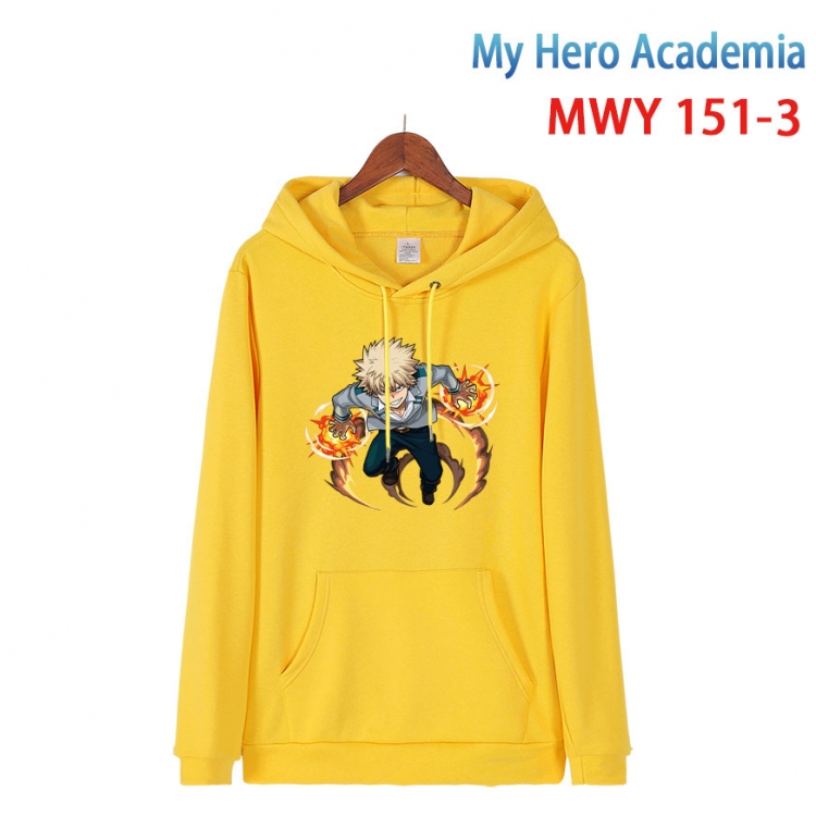 My Hero Academia Cartoon hooded patch pocket cotton sweatshirt from S to 4XL MWY-151-3