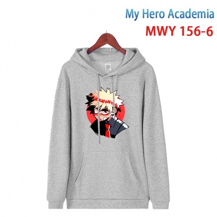 My Hero Academia Cartoon hooded patch pocket cotton sweatshirt from S to 4XL   MWY-156-6