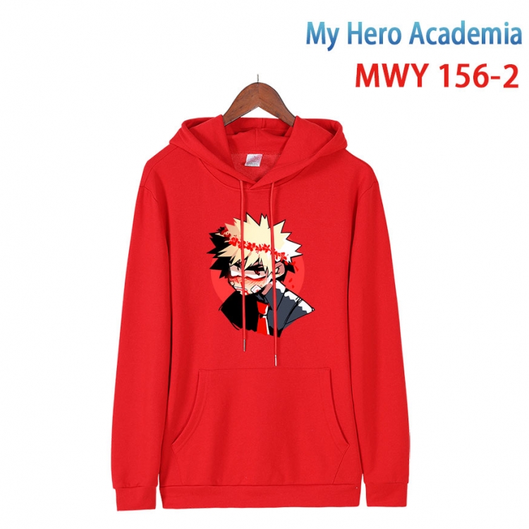 My Hero Academia Cartoon hooded patch pocket cotton sweatshirt from S to 4XL MWY-156-2