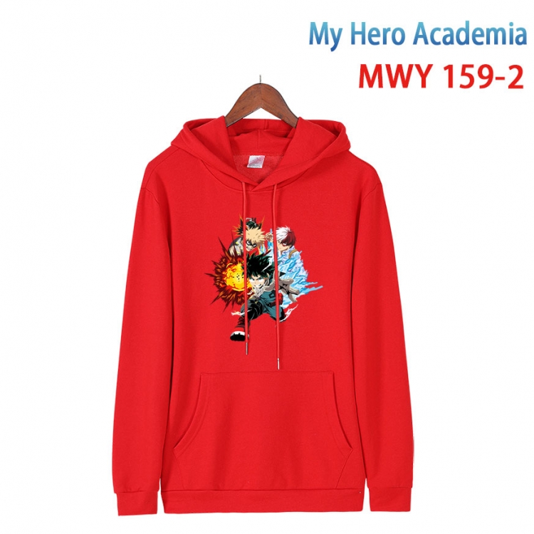My Hero Academia Cartoon hooded patch pocket cotton sweatshirt from S to 4XL  MWY-159-2