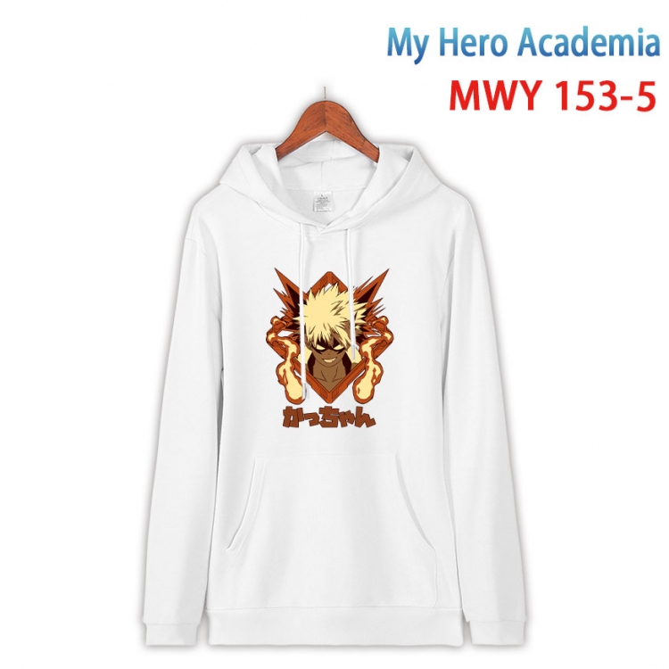 My Hero Academia Cartoon hooded patch pocket cotton sweatshirt from S to 4XL   MWY-153-5