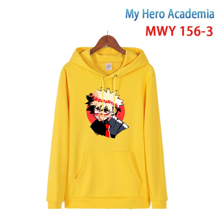 My Hero Academia Cartoon hooded patch pocket cotton sweatshirt from S to 4XL  MWY-156-3