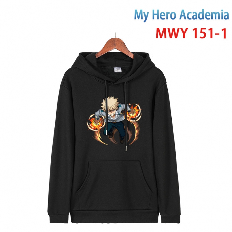 My Hero Academia Cartoon hooded patch pocket cotton sweatshirt from S to 4XL  MWY-151-1