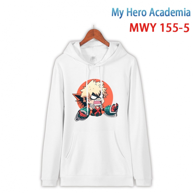 My Hero Academia Cartoon hooded patch pocket cotton sweatshirt from S to 4XL  MWY-155-5