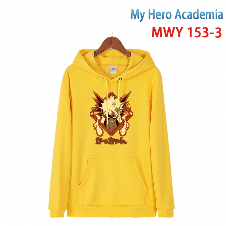 My Hero Academia Cartoon hooded patch pocket cotton sweatshirt from S to 4XL  MWY-153-3