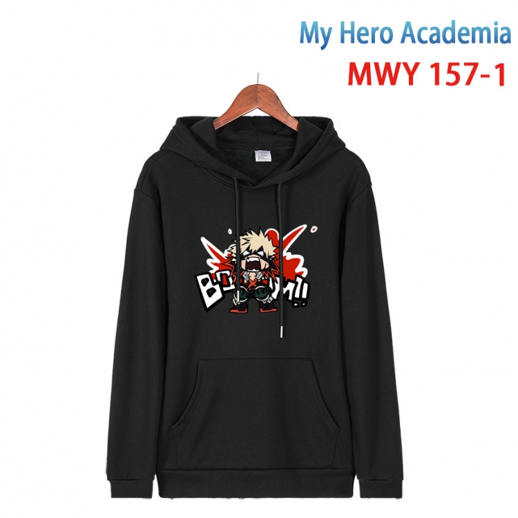 My Hero Academia Cartoon hooded patch pocket cotton sweatshirt from S to 4XL  MWY-157-1