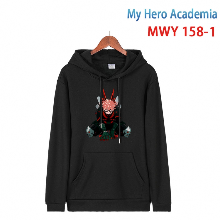 My Hero Academia Cartoon hooded patch pocket cotton sweatshirt from S to 4XL  MWY-158-1