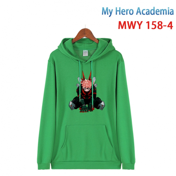 My Hero Academia Cartoon hooded patch pocket cotton sweatshirt from S to 4XL  MWY-158-4