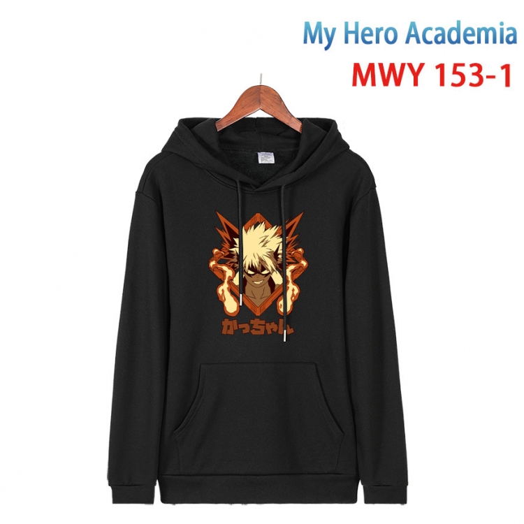 My Hero Academia Cartoon hooded patch pocket cotton sweatshirt from S to 4XL  MWY-153-1