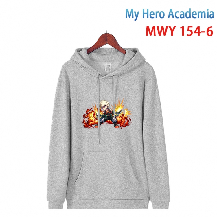 My Hero Academia Cartoon hooded patch pocket cotton sweatshirt from S to 4XL  MWY-154-6