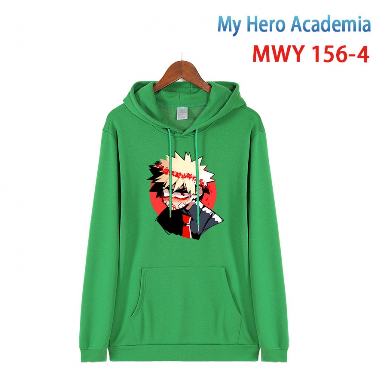 My Hero Academia Cartoon hooded patch pocket cotton sweatshirt from S to 4XL  MWY-156-4