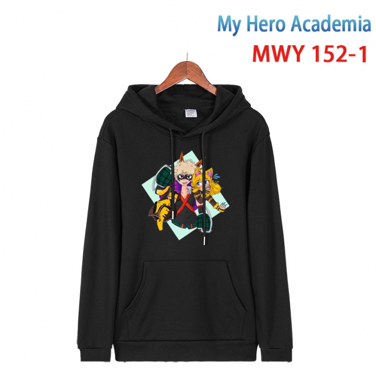 My Hero Academia Cartoon hooded patch pocket cotton sweatshirt from S to 4XL  MWY-152-1