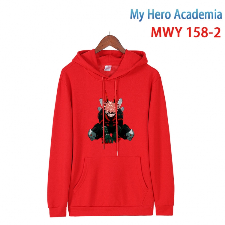 My Hero Academia Cartoon hooded patch pocket cotton sweatshirt from S to 4XL  MWY-158-2