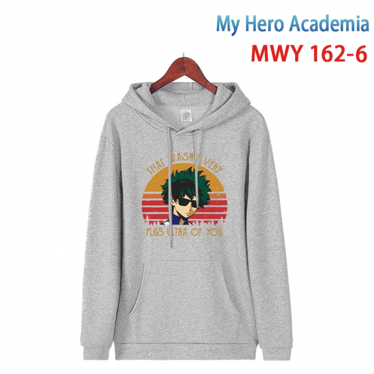 My Hero Academia Cartoon hooded patch pocket cotton sweatshirt from S to 4XL  MWY-162-6
