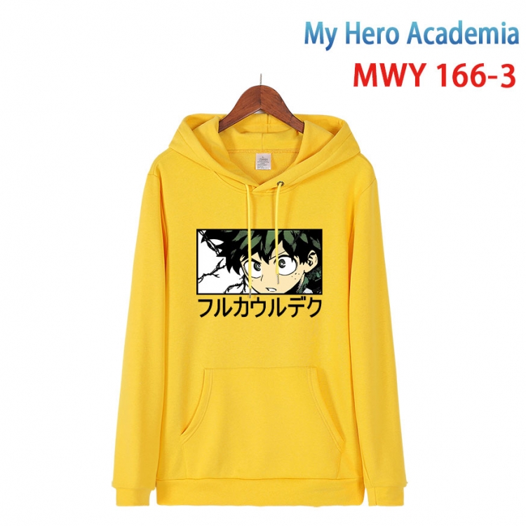 My Hero Academia Cartoon hooded patch pocket cotton sweatshirt from S to 4XL  MWY-166-3