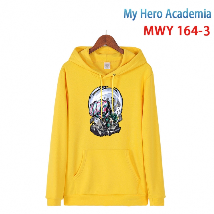 My Hero Academia Cartoon hooded patch pocket cotton sweatshirt from S to 4XL  MWY-164-3