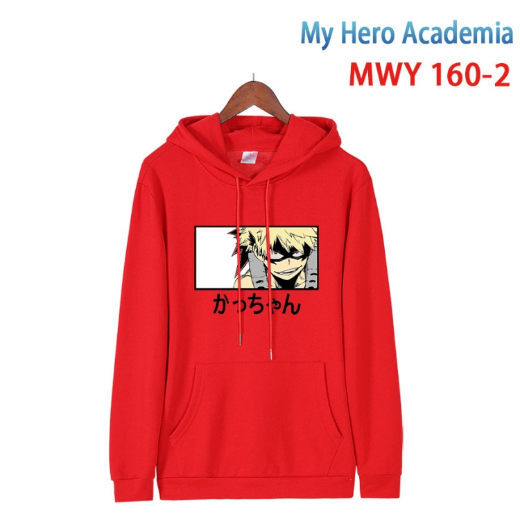 My Hero Academia Cartoon hooded patch pocket cotton sweatshirt from S to 4XL  MWY-160-2