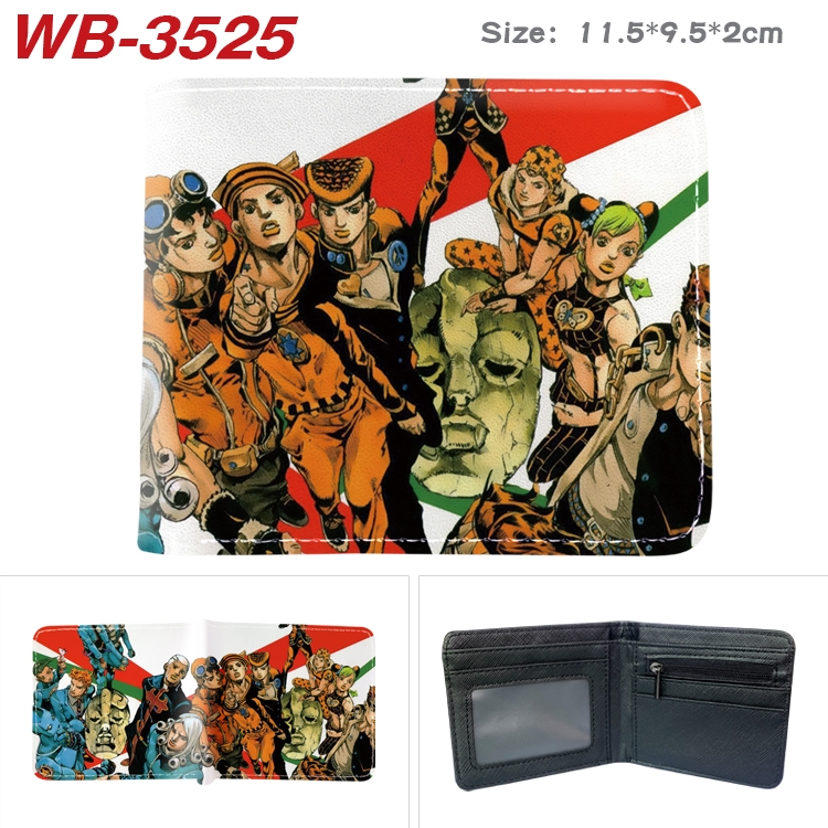 JoJos Bizarre Adventure Anime color book two-fold leather wallet 11.5X9.5X2CM  WB-3525A