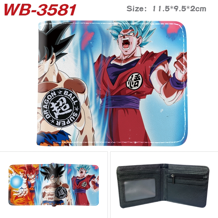 DRAGON BALL Anime color book two-fold leather wallet 11.5X9.5X2CM  WB-3581A