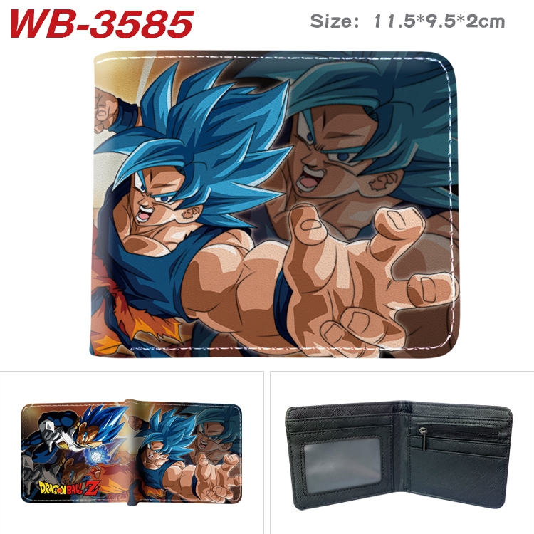 DRAGON BALL Anime color book two-fold leather wallet 11.5X9.5X2CM  WB-3585A