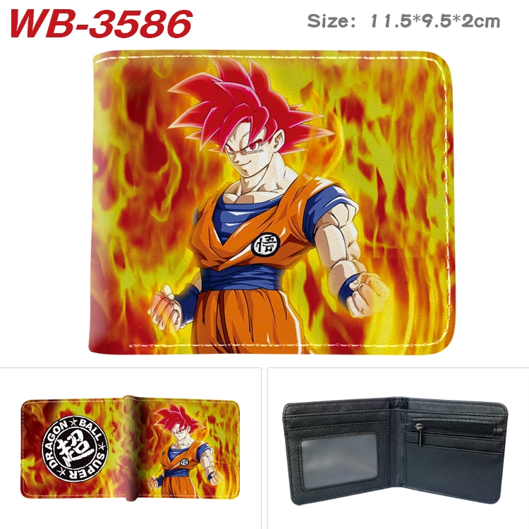 DRAGON BALL Anime color book two-fold leather wallet 11.5X9.5X2CM  WB-3586A