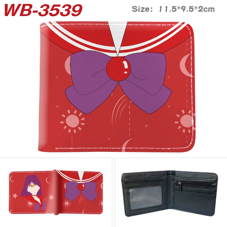 sailormoon Anime color book two-fold leather wallet 11.5X9.5X2CM   WB-3539A