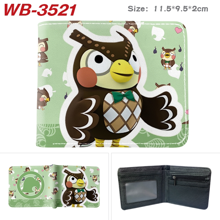 Animal Crossing Anime color book two-fold leather wallet 11.5X9.5X2CM   WB-3521A