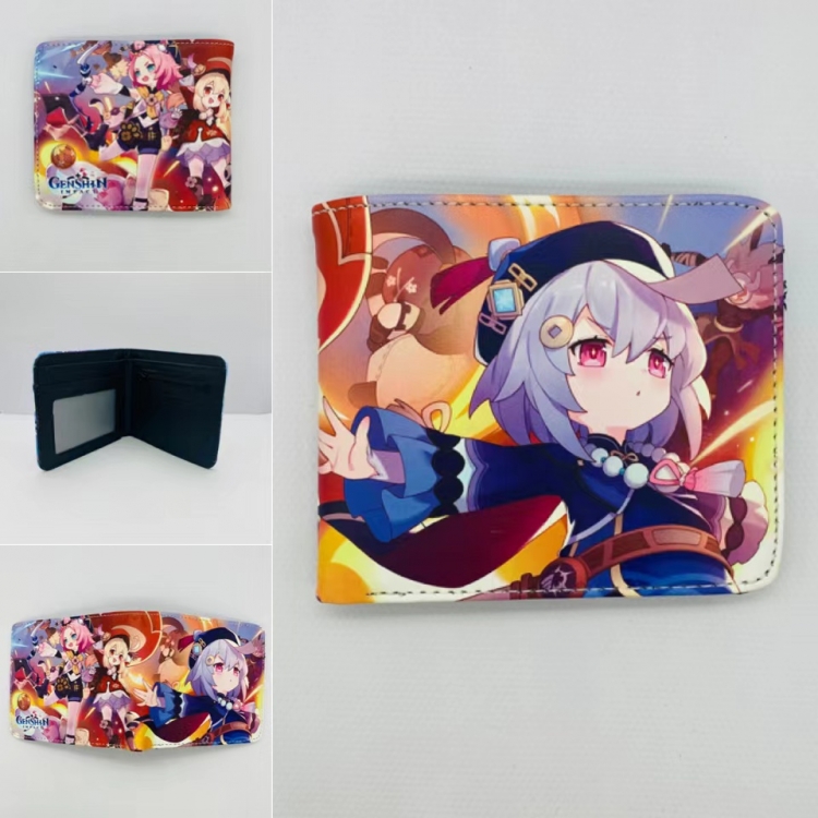 Genshin Impact Full color Two fold short card case wallet 11X9.5CM 60G