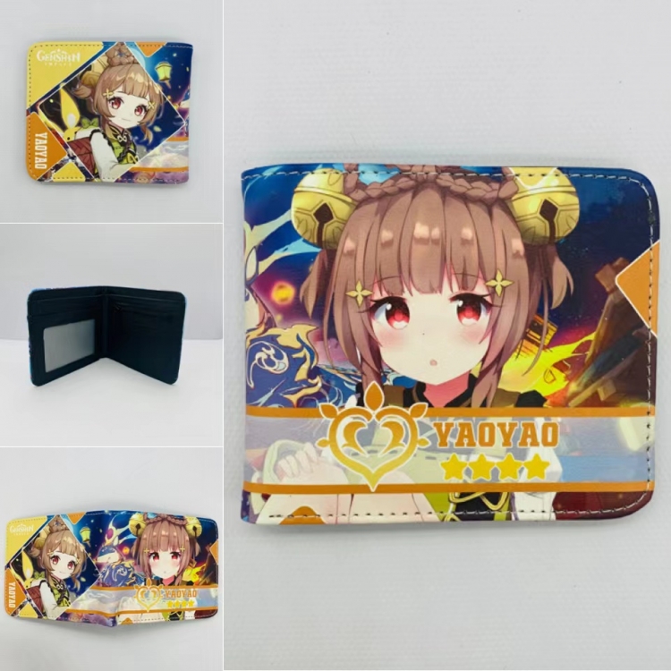 Genshin Impact Full color Two fold short card case wallet 11X9.5CM 60G