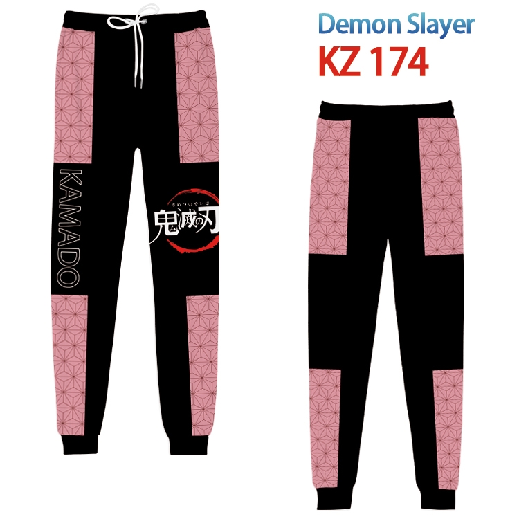 Demon Slayer Kimets Anime   trousers full color trousers from XS to 4XL KZ-174
