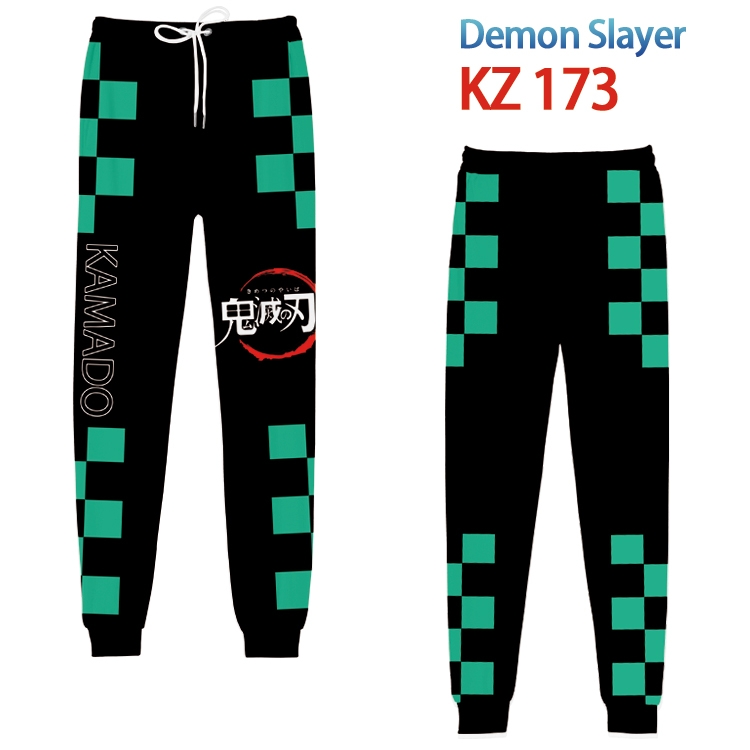 Demon Slayer Kimets Anime   trousers full color trousers from XS to 4XL KZ-173