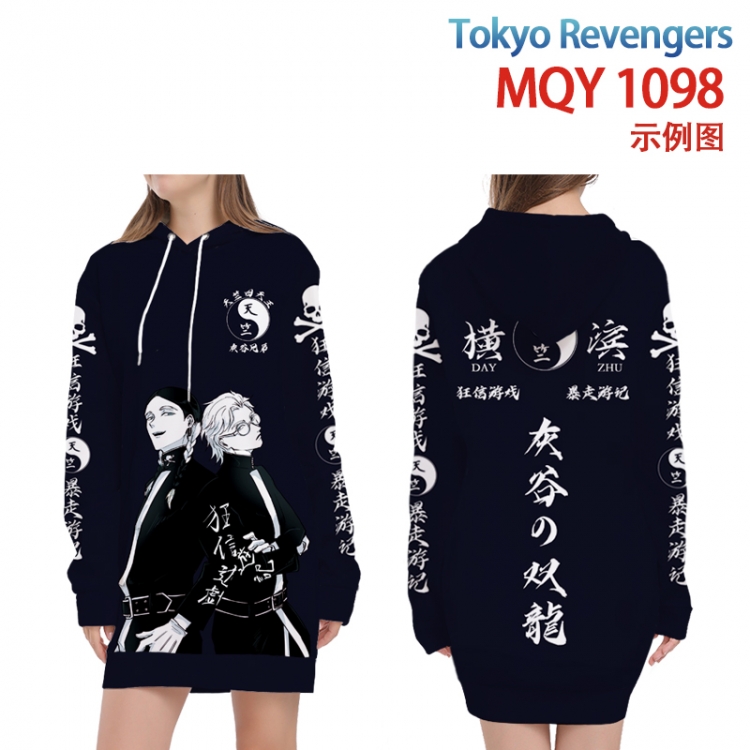 Tokyo Revengers  Full color printed hooded long sweater from XS to 4XL  MQY-1098