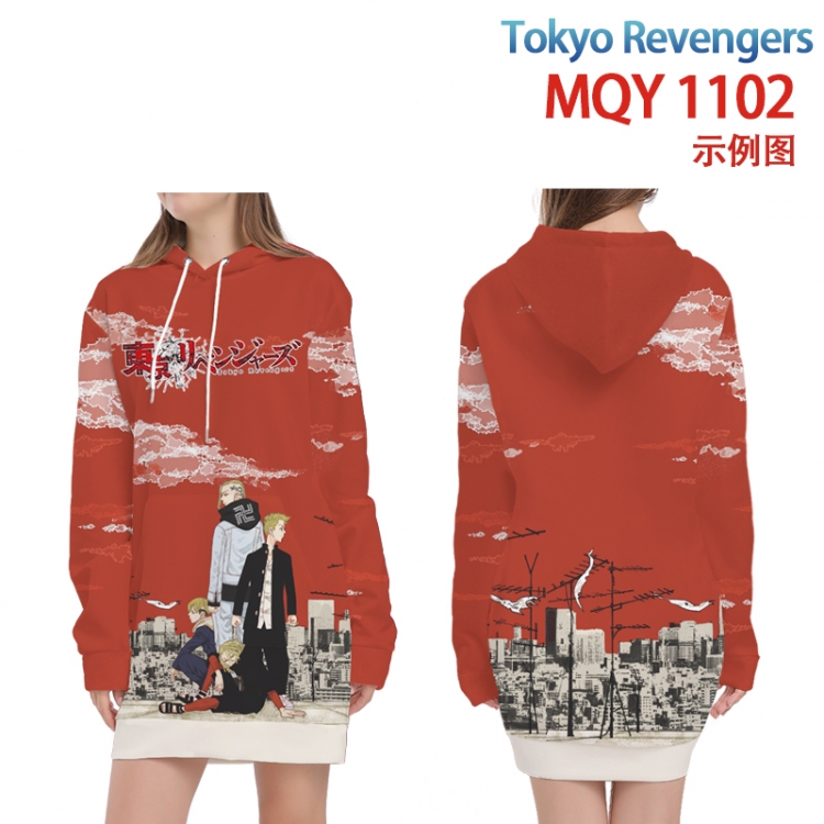 Tokyo Revengers  Full color printed hooded long sweater from XS to 4XL  MQY-1102