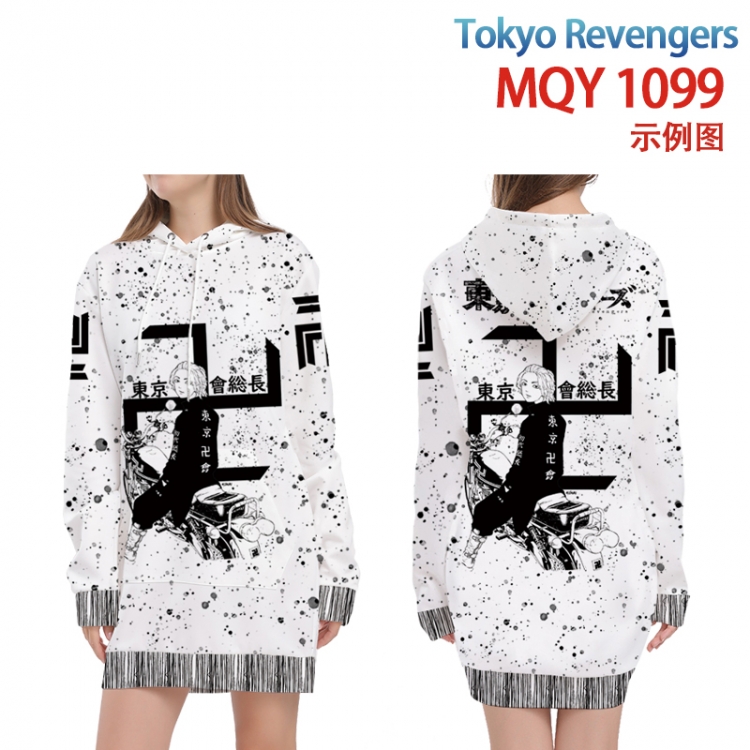 Tokyo Revengers  Full color printed hooded long sweater from XS to 4XL   MQY-1099