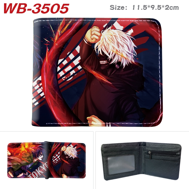 Tokyo Ghoul Anime color book two-fold leather wallet 11.5X9.5X2CM   WB-3505A
