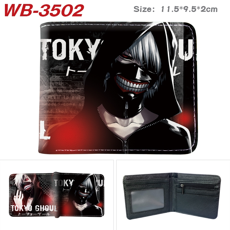 Tokyo Ghoul Anime color book two-fold leather wallet 11.5X9.5X2CM  WB-3502A