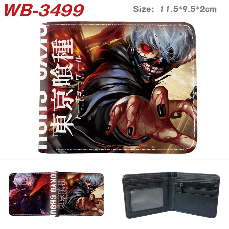 Tokyo Ghoul Anime color book two-fold leather wallet 11.5X9.5X2CM   WB-3499A