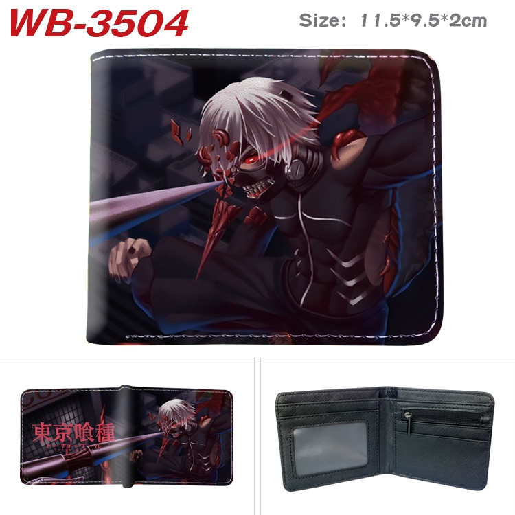 Tokyo Ghoul Anime color book two-fold leather wallet 11.5X9.5X2CM   WB-3504A