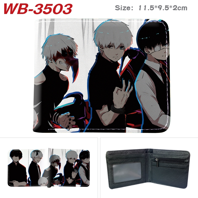 Tokyo Ghoul Anime color book two-fold leather wallet 11.5X9.5X2CM  WB-3503A