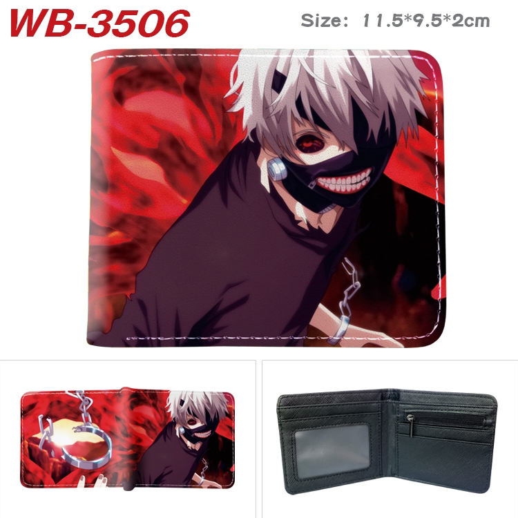 Tokyo Ghoul Anime color book two-fold leather wallet 11.5X9.5X2CM  WB-3506A